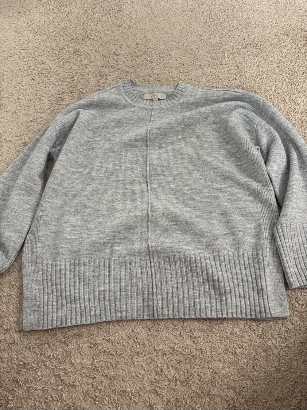 Cozy loft Crewneck Sweater - Light Gray